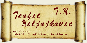 Teofil Miljojković vizit kartica